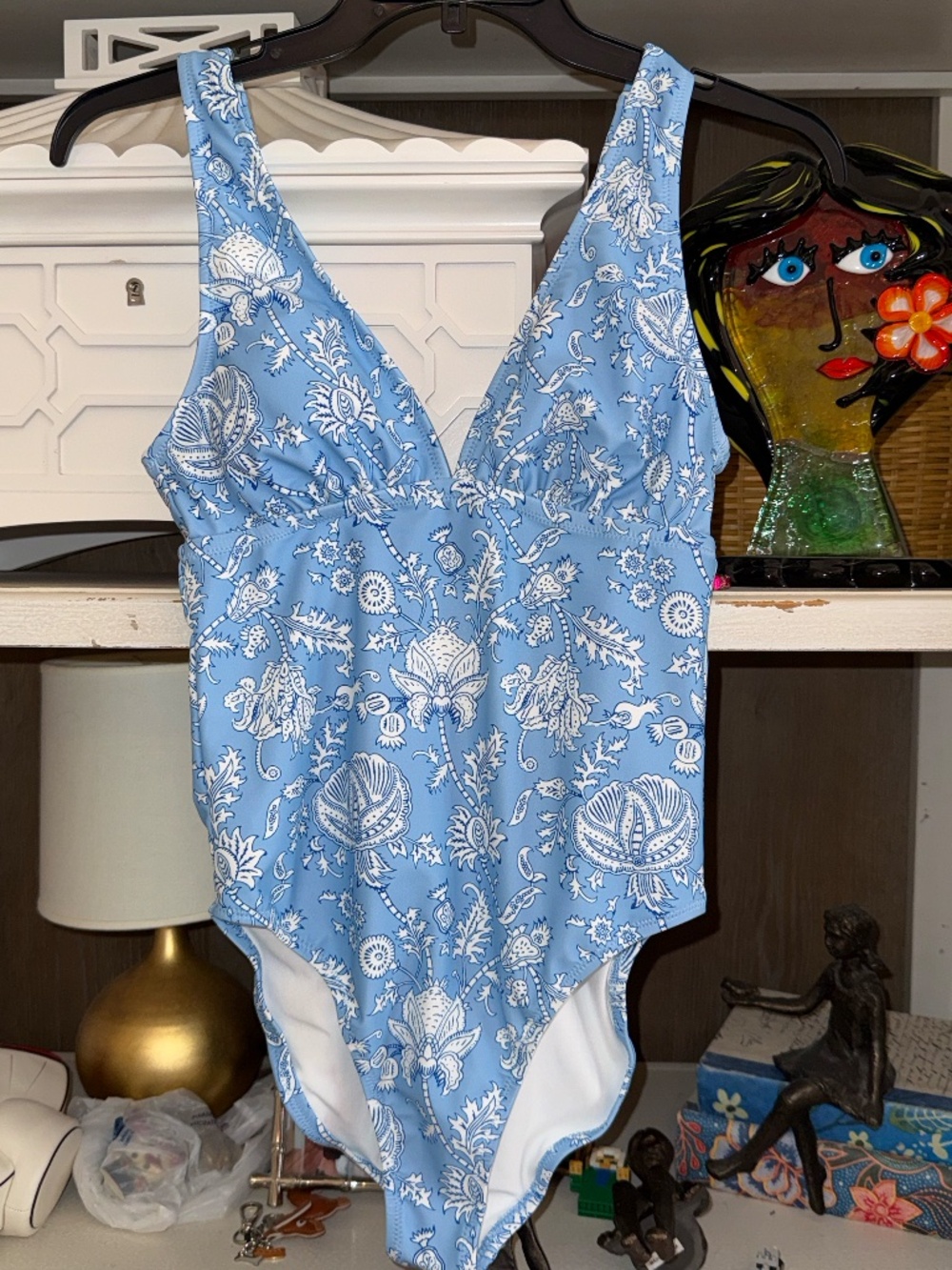 Roller Rabbit x Target sz 16 XL one piece swimsuit floral vines - Picture 5 of 7